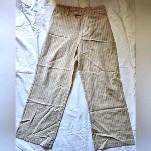 NWOT Cider Beige Striped Wide Leg Trousers SMALL